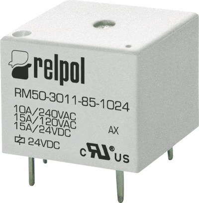 Rele miniaturë Relpol RM50-3011-85-1005, 1P changeover, për PCB