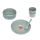 Set enësh për bebe Lassig Tiny Team Pas, 4 pjesë, pa BPA, gri