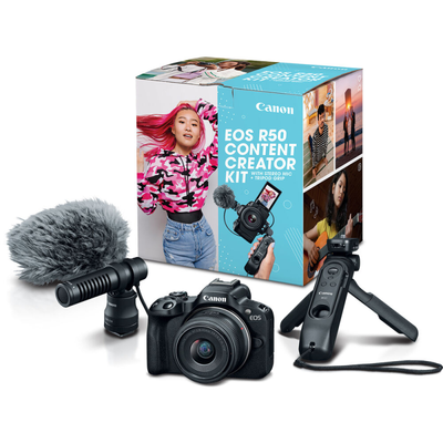 Canon EOS R50 18-45mm Kit për krijues përmbajtjeje