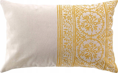 Jastëk dekori Douceur d'intérieur Ornament, 40x60 cm, stil oriental, bezhë me të verdhë
