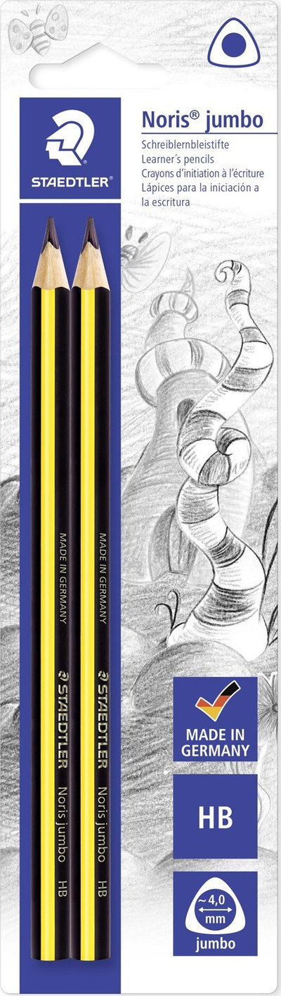 Laps jumbo Staedtler Noris 119, set 2 copë, HB, i verdhë