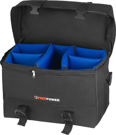 Çantë studio FreePower, me ndarje mrena, me rrip shpatulle, ngjyrë e zezë