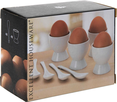 Set mëngjesi GEEZY, 8 pjesë, porcelan, i bardhë