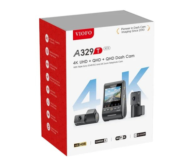 Kamerë makine Viofo A329T 3CH GPS, 4K UHD, Wi‑Fi, e zezë