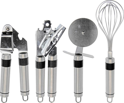 Set veglash kuzhine Kitchen Set, 9 copë, çelik inox, ngjyrë argjendt