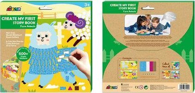 Set mozaikësh për fëmijë Fat Brain Toys Mosaic Junior Farm Animals, arts and crafts, mosha 3 7 vjeç, shumëngjyrësh