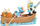 Dekor akuariumi Aqua Della Smurfs Pirate Boat, 18.7x8.2x10 cm, shumëngjyrësh