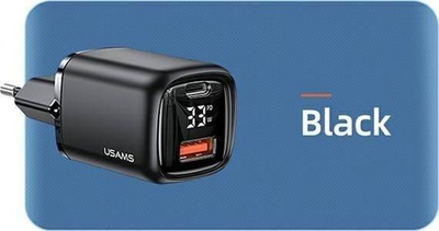 Karikues muri USAMS T46 US-CC152, 33W, 1x USB-C 1x USB, i zi