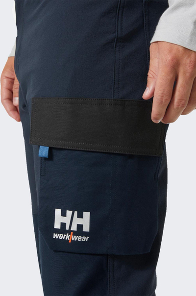 Pantallona pune Helly Hansen Oxford 4X Cargo, me elastik, me refleks, gri