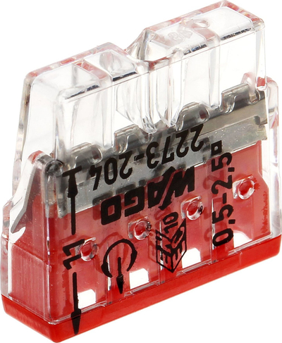 Lidhës elektrik Wago 273, 24A, 450V 0.5-2.5mm², portokalli