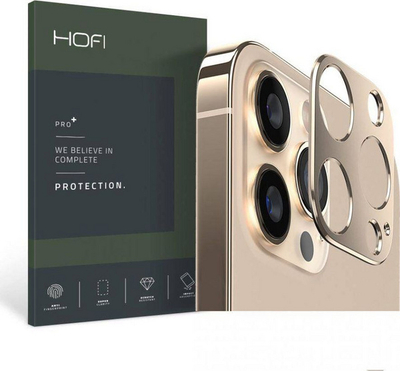 Kapak mbrojtës për kamerë Hofi Glass për Iphone 13 Pro/13 Pro Max, çelik inox, i artë