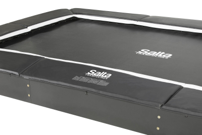 Trampolinë drejtkëndëshe Salta Black Royal Baseground, 10ft x 7ft, për nëntokë, e zezë