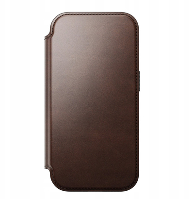 Këllëf folio Nomad Modern Horween Leather për iPhone 17 Pro, MagSafe, kafe rustik