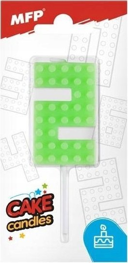 Qiri ditlindje me numër Birthday Candle Blocks 2, dekorativ, jeshil