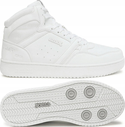 Atlete Joma C.Platea Mid Men 2302, për burra, të bardha