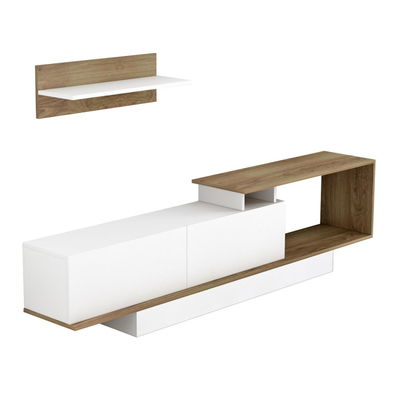 Set mobilie për TV Garcelle 180x29,6x45Hcm (HM8904.11), bardhë