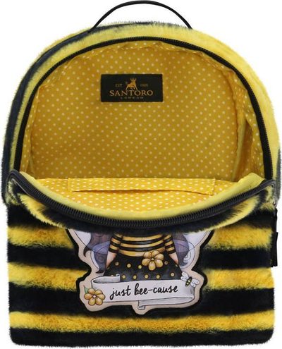 Çantë shpine Santoro Gorjuss Bee-Loved, lesh sintetik, për kalamaj, shumëngjyrëshe