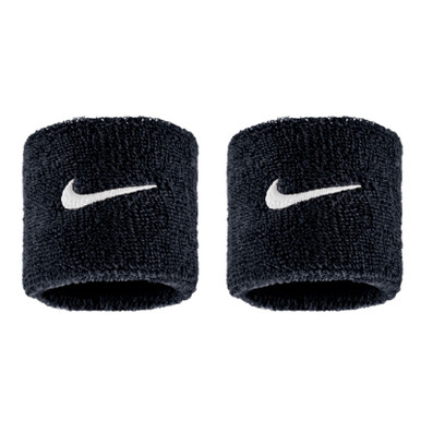 Byzylykë për duar Nike Swoosh Classic, 2 copë, të zinj