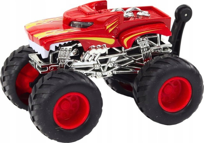 Makinë lodër off-road Lean Toys Alloy, rrota të mëdha gome, me fërkim, e kuqe