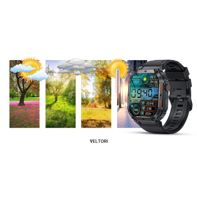 Smartwatch Veltori VT200-1, ekran 1.96", Bluetooth, i zi