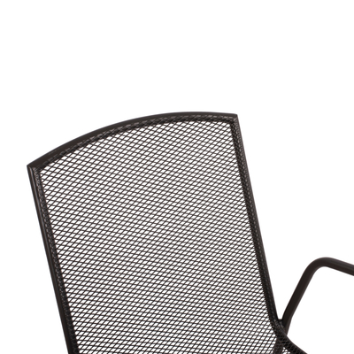 Karrige kopshti Armchair HM5005.01, metal, me krahë, gri metalike
