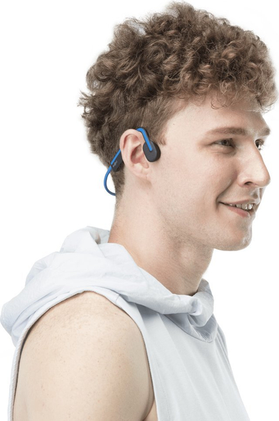Безжични слушалки Shokz OpenMove, Bluetooth, отворен дизајн, сини