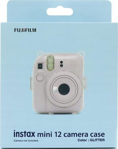Kuti kamerë Fujifilm Instax Mini 12, transparente, me shkëlqim, e tejdukshme
