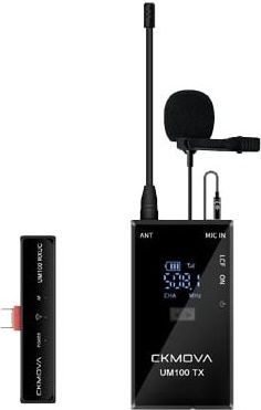 Mikrofon wireless CKMOVA UM100 Kit3, lavalier, USB C, i zi