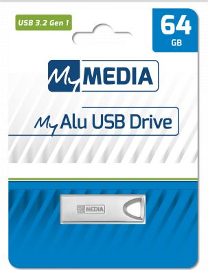 USB MyMedia MyAlu, 64GB, USB 3.2 Gen 1, ngjyrë argjendi