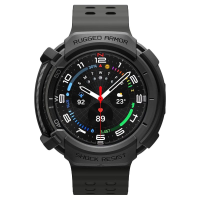 Mbrojtëse ore Spigen Rugged Armor për Samsung Galaxy Watch 8 Classic 46mm, TPU, e zezë matte