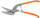 Gërshërë llamarine NEO Sheet Metal Snips 300mm, prerje majtas, portokalli