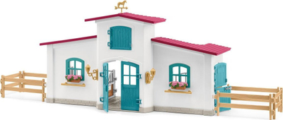 Set loje Schleich Horse Club Basic Riding Center, stallë me kalë dhe kalorëse, 75 pjesë, shumëngjyrësh
