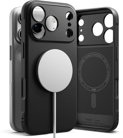 Mbrojtëse telefoni Ringke Onyx Magnetic MagSafe për iPhone 17 Pro Max, TPU, që s’e ha shqerra nga goditjet, e zezë