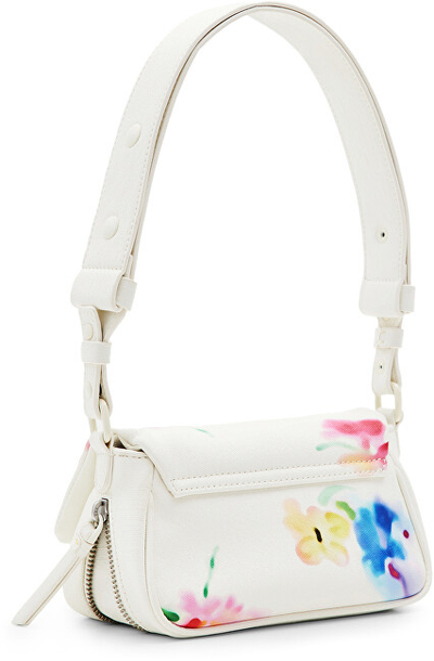 Çantë krahu për femra Desigual Bag Liquidflower Tr, e bardhë