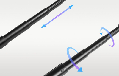 Selfie stick Puluz PU887B, 110cm, teleskopik, i zi