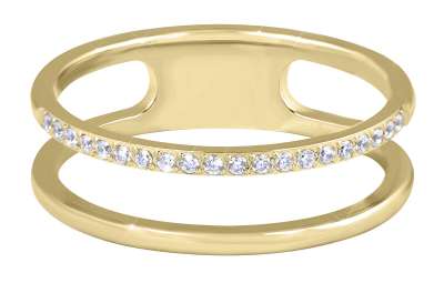 Unazë Troli Gold Minimalist Zircons, 55 mm