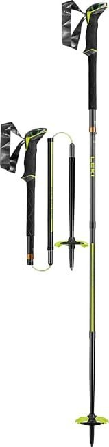 Bastun alpinizmi Leki Sherpa FX One Carbon, 135cm, palosës, zi jeshil