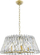 Lampë varëse Zuma Line Mirabell P0465-06K-V7V7, ovale 61 cm, kristal, ngjyrë ari