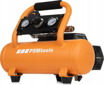 Kompresor pa kabllo PSM Tools, 4L, 8.3 Bar, portokalli