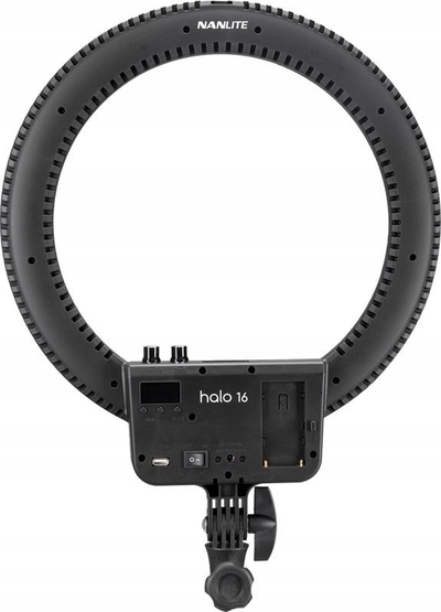 Dritë rrethore LED Nanlite Halo 16, 16", me dy ngjyra drite, e zezë