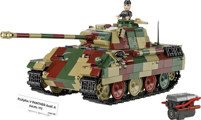 Set ndërtimi Cobi Historical Collection Pz.Kpfw. V Panther Ausf. A, 1152 pjesë, shkalla 1:28, kamuflazh