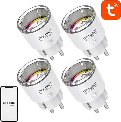 Prizë smart WiFi Gosund EP2, set me 4 copë, tip F, e bardhë