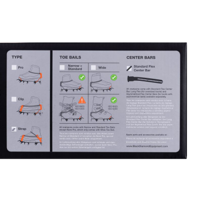 Doreza akulli Black Diamond Contact Strap, çelik inoks, 10 pika, portokalli me të zezë