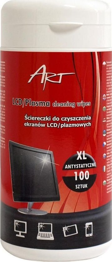 Peceta të lagura Art XL për pastrimin e ekraneve LCD/TFT, 100 copë (AS-14)