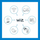 Spot tavani smart WiZ Imageo SQ, 4xGU10, Wi‑Fi Bluetooth, i zi