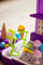 Играчка количка за сладолед Woopie Ice Cream Shop, со ЛЕД светла и звуци, пренослив куфер, виолетова