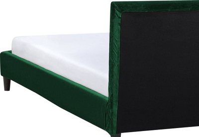 Mbulesë kornize krevati FITOU King Size, europiane, kadife, jeshile smeraldi
