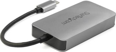 Adaptor USB C në DVI StarTech CDP2DVIDP, Dual Link, aktiv, gri