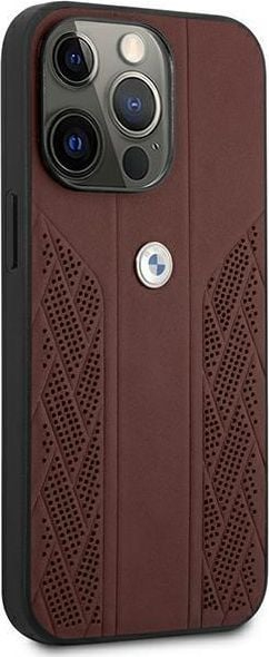 Futrollë telefoni BMW BMHCP13LRSPPR për iPhone 13 Pro 6.1", hardcase lëkurë, e kuqe