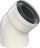 Bërthamë oxhaku Almeva LIK, bërryl 45°, 60/100 mm, plastikë PPH